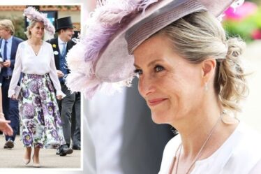 Sophie Wessex recycle le chapeau de plumes «glamour» pour le deuxième jour de Royal Ascot – «aime le look»