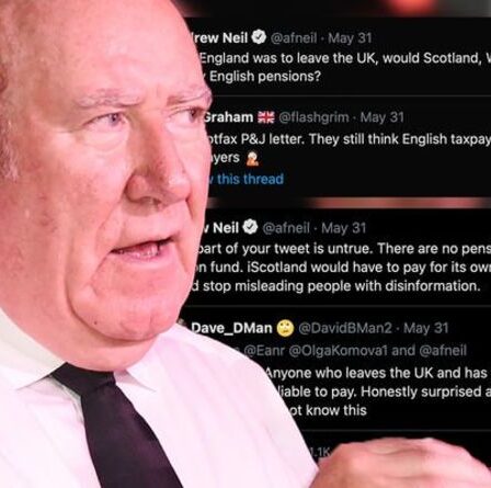 Souhaitez-vous payer des pensions anglaises? Andrew Neil fait taire l'affirmation `` fausse '' des nationalistes écossais