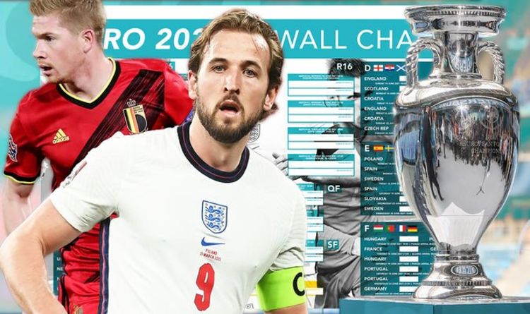Tableau mural Angleterre Euro 2020: Impression gratuite à domicile du calendrier et de la feuille de match
