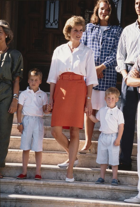 La princesse Diana avec Harry et William 