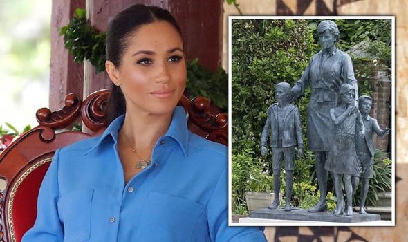 meghan markle news famille royale princesse diana statue dévoilement des dernières photos