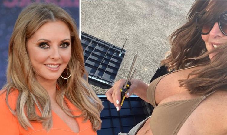 Carol Vorderman, 60 ans, affiche un décolleté dans un bikini à couper le souffle alors que les températures montent en flèche