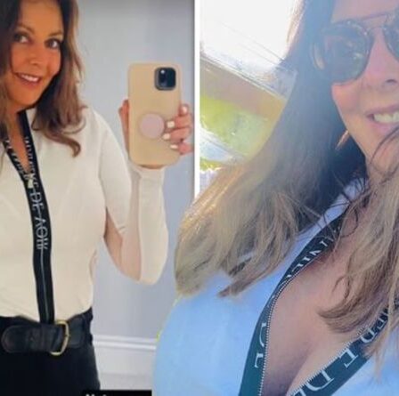Carol Vorderman: la légende du compte à rebours, 60 ans, étourdit alors qu'elle taquine le décolleté dans un claquement à couper le souffle