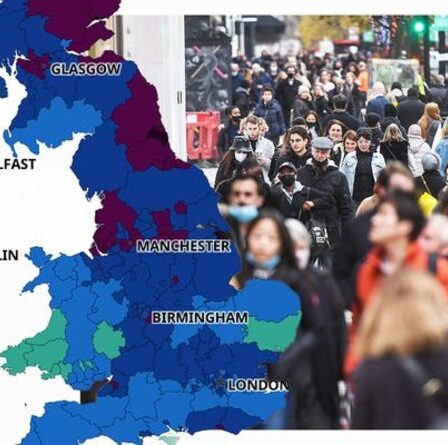 Cartographie des points chauds de Covid: NEUF zones enregistrent le taux d'infection le plus élevé avant l'annonce du Premier ministre