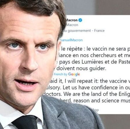 C'est étrange!  Une énorme réaction de Macron alors que OWN TWEET expose un revirement majeur du vaccin