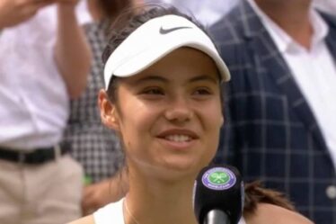 Emma Raducanu: la sensation de Wimbledon plaisante sur le fait d'avoir «à faire plus de lessive» après la victoire
