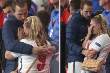 Harry Kane réconforte sa femme en pleurs Kate après la perte brutale de l'Euro en Angleterre