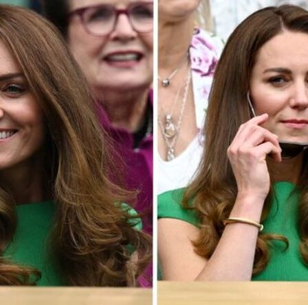 Kate Middleton étourdit en robe verte et masque floral assorti lors de la finale de Wimbledon