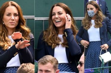 Kate Middleton porte une jupe à pois de 795 £ pour sa première apparition à Wimbledon 2021