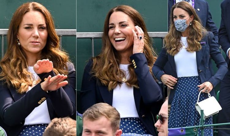 Kate Middleton porte une jupe à pois de 795 £ pour sa première apparition à Wimbledon 2021