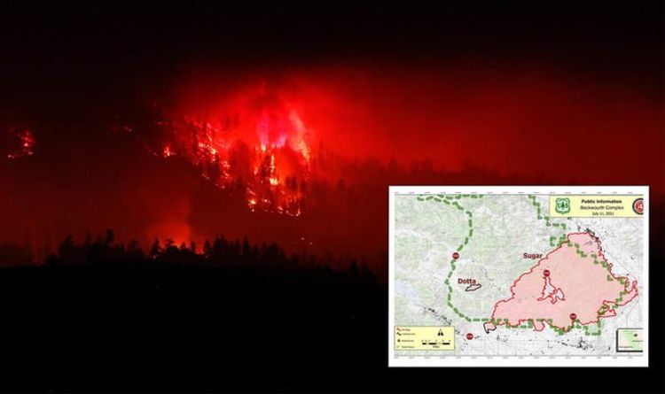La carte des incendies en Californie montre une propagation stupéfiante de l'incendie du complexe Beckwourth alors que 20 maisons ont disparu