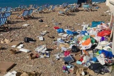 La plage de Brighton laissée dans un état épouvantable après que les chercheurs de soleil se soient prélavés dans une canicule torride