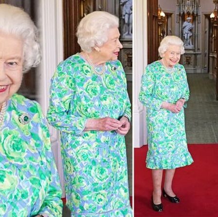 La reine Elizabeth fait un clin d'œil à l'Allemagne portant une broche spéciale en émeraude pour rencontrer Angela Merkel