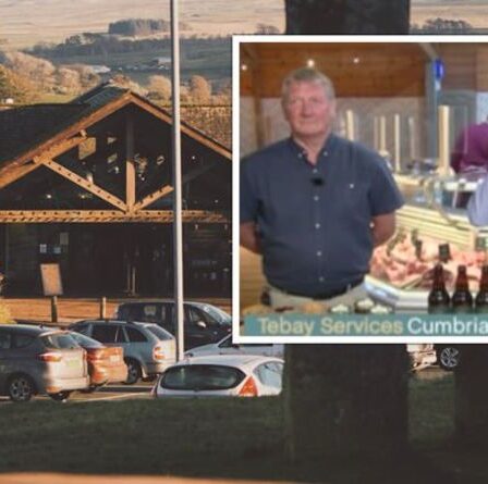 Lake District Farm Shop: Pourquoi deux hommes utilisant les services M6 reçoivent BEAUCOUP d'attention