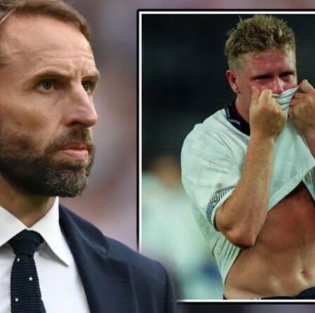 Le patron de l'Angleterre, Gareth Southgate, taquine les premières nouvelles de l'équipe ukrainienne avec un message de Paul Gascoigne