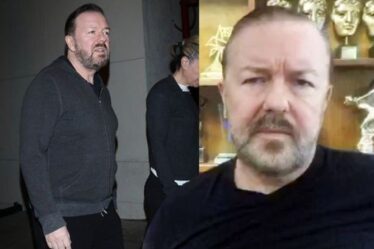 Ricky Gervais dit qu'une blessure atroce l'a laissé "dans le mauvais sens" tout en partageant ses préoccupations professionnelles