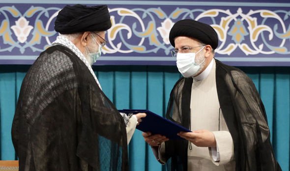 Le guide suprême iranien, l'ayatollah Ali Khamenei Ebrahim Raisi