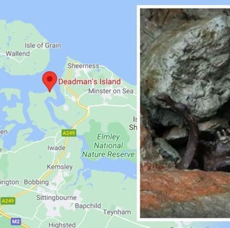 Une île oubliée avec des «cercueils ouverts et des ossements» a émergé de la rivière Kent: «Comme un film d'horreur»