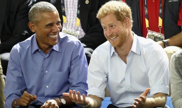 Barack Obama avec le prince Harry.