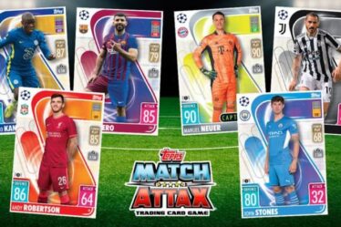 Cartes à collectionner Match Attax gratuites dans le Daily Express de demain