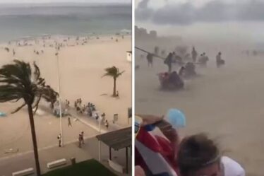 Chaos de la plage de Gandia: une tempête de sable oblige les touristes à évacuer alors que les nageurs luttent pour sortir