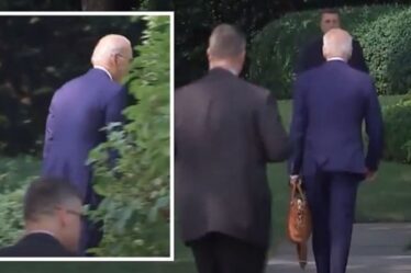 Joe Biden « s'est perdu dans les buissons » alors que le président américain rentre à la Maison Blanche – VIDEO