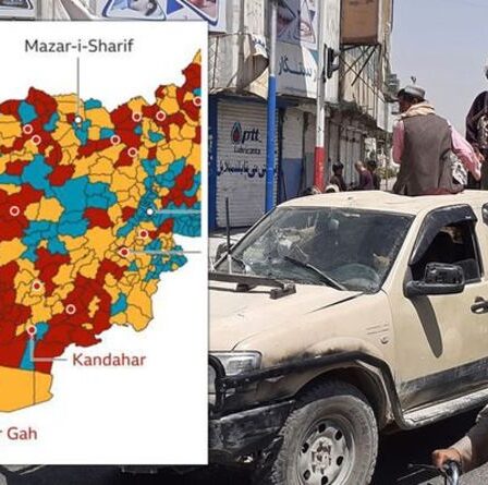 L'Afghanistan est cartographié alors que les talibans s'emparent de 65% du pays - une prise de contrôle stupéfiante dévoilée