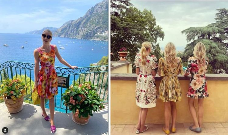 Lady Kitty Spencer étourdit en Italie alors qu'elle emmène des amis en lune de miel