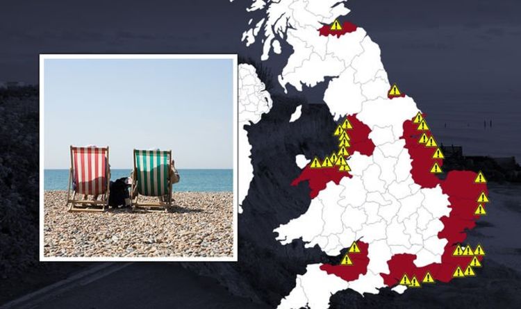 Les plages britanniques risquent de disparaître dans quelques années à cause du changement climatique CARTOGRAPHIE