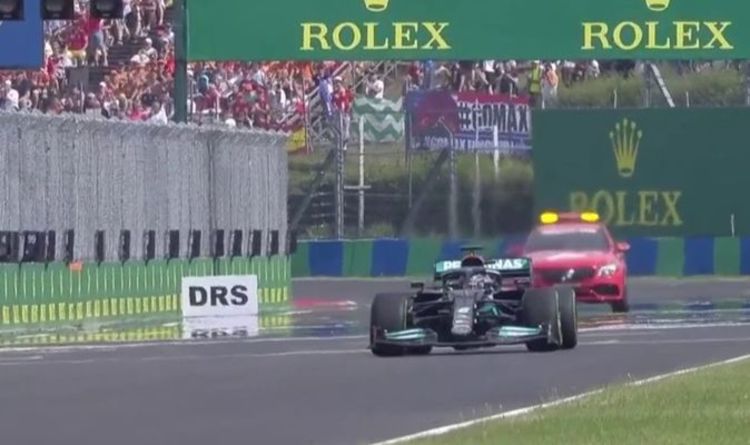 Lewis Hamilton seule course automobile lors du redémarrage bizarre du Grand Prix de Hongrie
