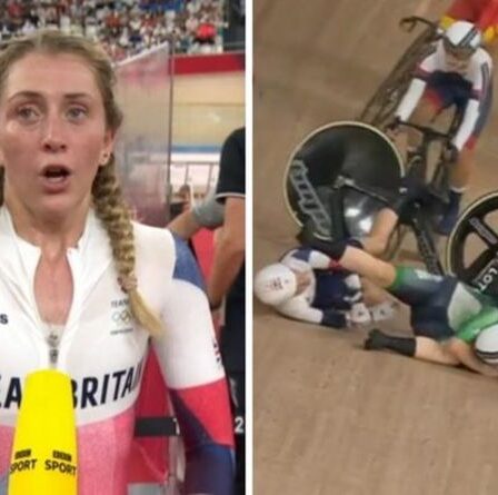 Un commentateur de la BBC abasourdi après la chute de Laura Kenny dans un grand accident de vélo « Quel drame »