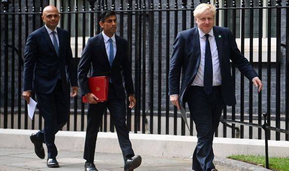 Boris Johnson, Rishi Sunak et Sajid Javid