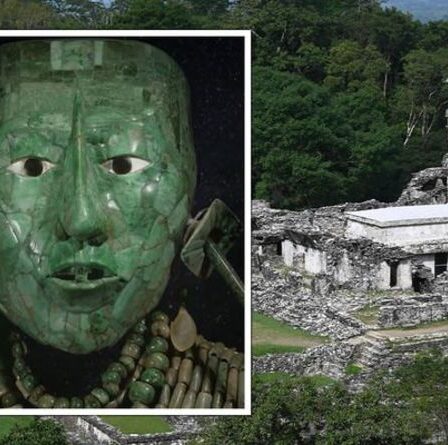 Maya percée après la découverte d'un "masque mortuaire" dans un temple "a donné un aperçu de la vie après la mort"