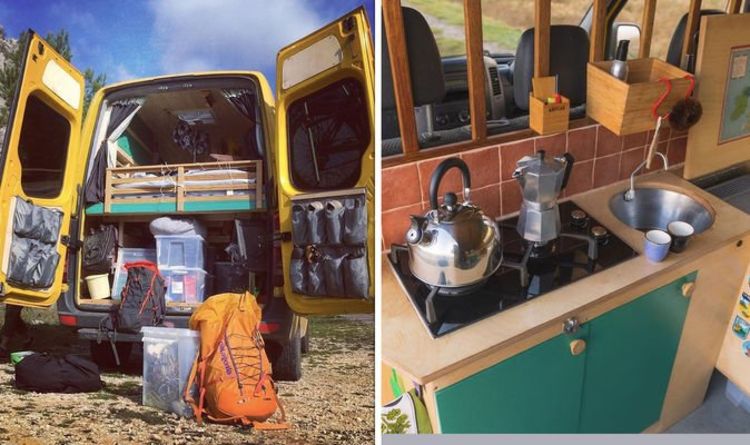 Conversion de caravane: un couple transforme une vieille camionnette DHL en une maison de rêve d'une valeur de 15 000 £