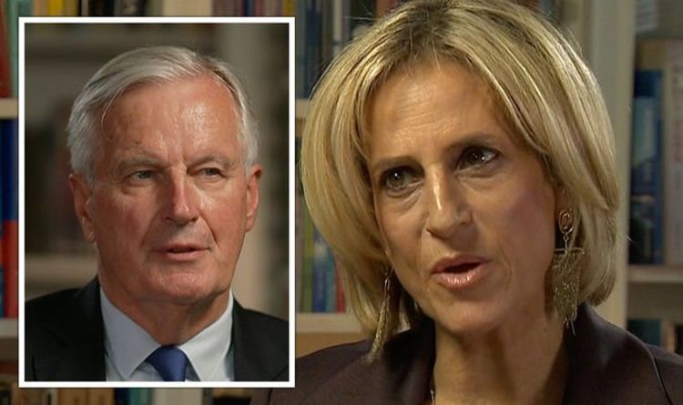 Emily Maitlis de la BBC met Michel Barnier sur la sellette au sujet du protocole du Brexit "ne fonctionne pas"