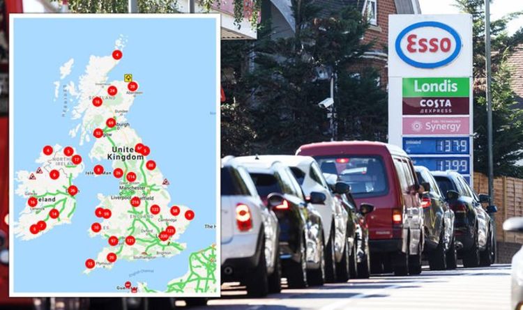 Files d'attente des stations-service MAPPED: Quelles routes sont obstruées près de VOUS dans la panique achetant le chaos