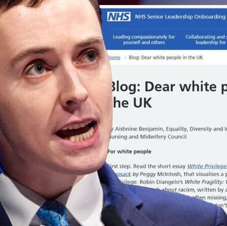 Fury alors que le blog du NHS dit aux Blancs de «être mal à l'aise» pendant que les listes d'attente dépassent les 13 m