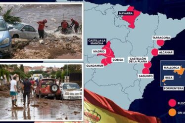 Inondations en Espagne MAPPED: Les points chauds de vacances menacés de submersion pendant le chaos des crues éclair