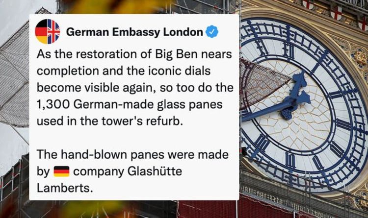 L'Allemagne se vante de Big Ben alors que la restauration du monument de Londres touche à sa fin