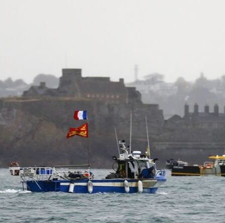 La pêche au Brexit est au bord du gouffre alors que des manifestants français prennent d'assaut la plage d'alimentation électrique de Jersey