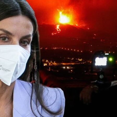 La reine Letizia et le roi Felipe atterrissent à La Palma après une éruption volcanique dévastatrice