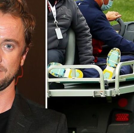 La star de Harry Potter, Tom Felton, 34 ans, suscite l'inquiétude alors qu'il s'effondre sur le parcours de golf de la Ryder Cup