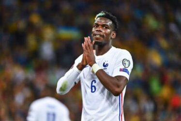 La star de Man Utd, Paul Pogba, montre sa frustration face à la France