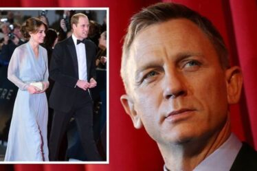 Les QUATRE membres de la famille royale représentant la couronne lors de la première de James Bond ce soir