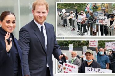 Les fiançailles de Meghan Markle et du prince Harry à New York secouées par la protestation