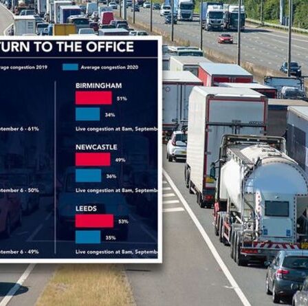 Les graphiques de choc montrent une HAUSSE de trafic alors que les travailleurs retournent au bureau AUJOURD'HUI