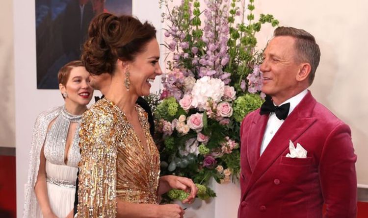 L'un rencontre M. Bond !  Kate éblouit avec Daniel Craig à l'avant-première de No Time to Die