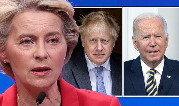 Joe Biden, Boris Johnson et Ursula von der Leyen