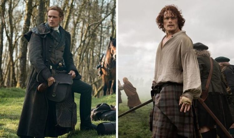 Outlander: la star de Jamie Fraser, Sam Heughan, "pleure" alors qu'il partage le tournage des coulisses