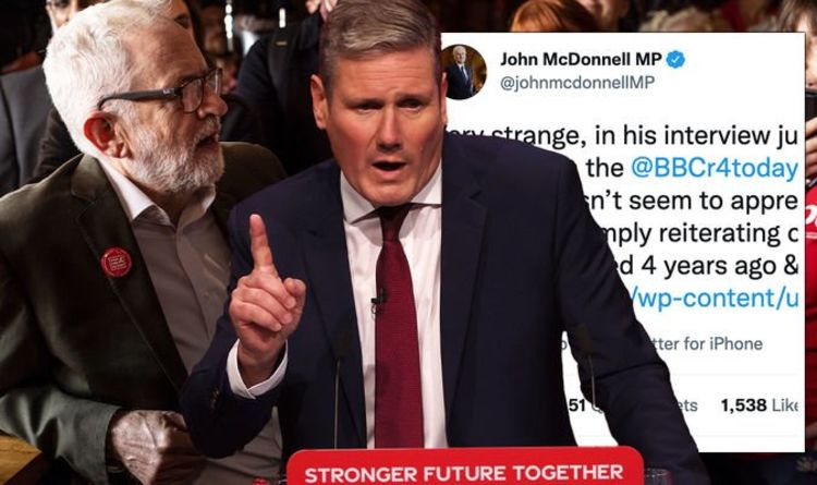 Starmer vole le travail de Corbyn !  McDonnell confronte le leader sur la dernière promesse de financement